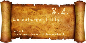 Wasserburger Lilla névjegykártya